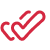 Red heart-shaped paperclip on black background